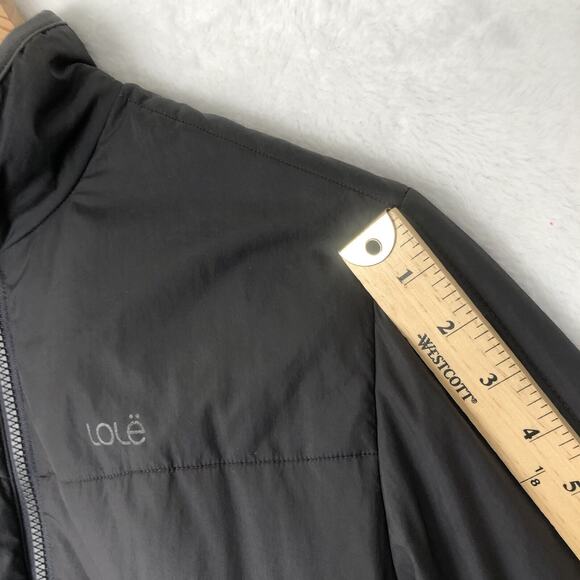 LOLE Double Zip Jacket Women's Sz 10‎ Dk Gray Water Repellant Pockets Mid-Length - Picture 9 of 16